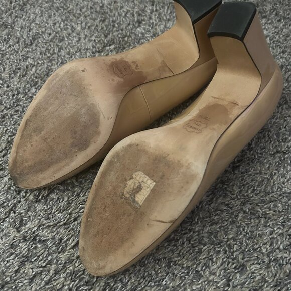 Tory Burch women's shoes size 7.5, beige, block heel, good condition - Picture 4 of 4